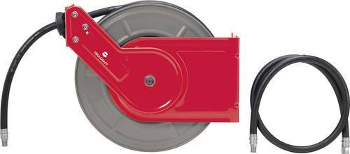 TOOLCRAFT Druckluft-Schlauchtrommel in Rot mit 15m Schlauchlänge und 10 bar, Wandmontage aus Metall - Bild 1