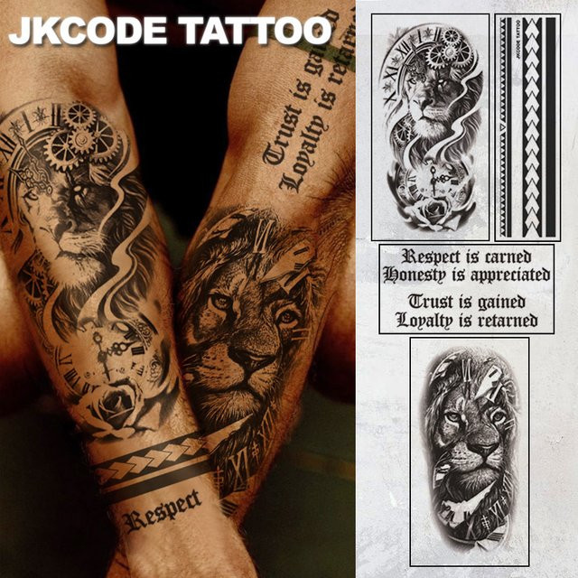 JKCODE TATTOO Temporäre Tattoo-Aufkleber, 4 Stück, Herren - Bild 1