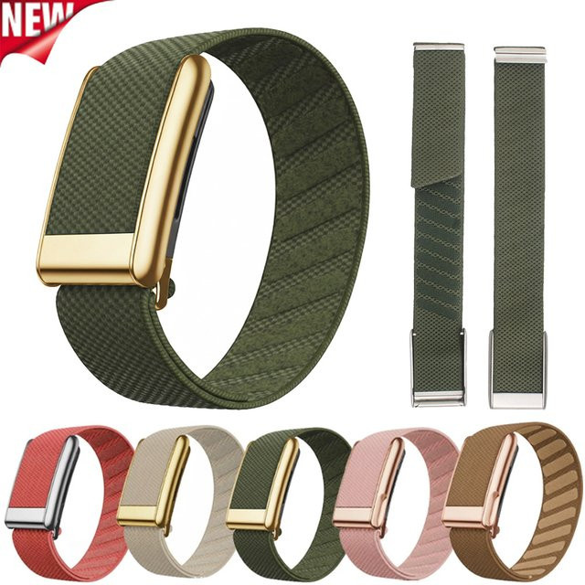 CAOWTAN Uhrenarmband Sport-Nylonband, Textil, Edelstahl, Gold/Silber - Bild 1