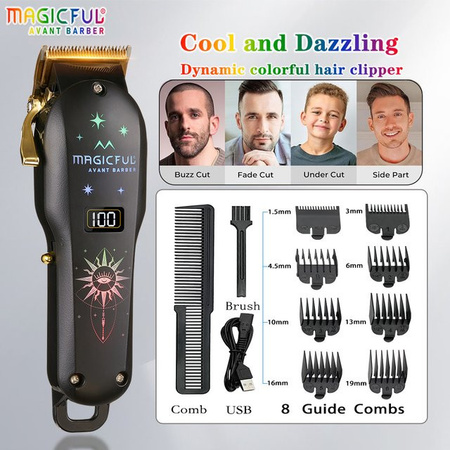 MAGICFUL Haarschneider, Elektrischer Trimmer für Herren, Schwarz