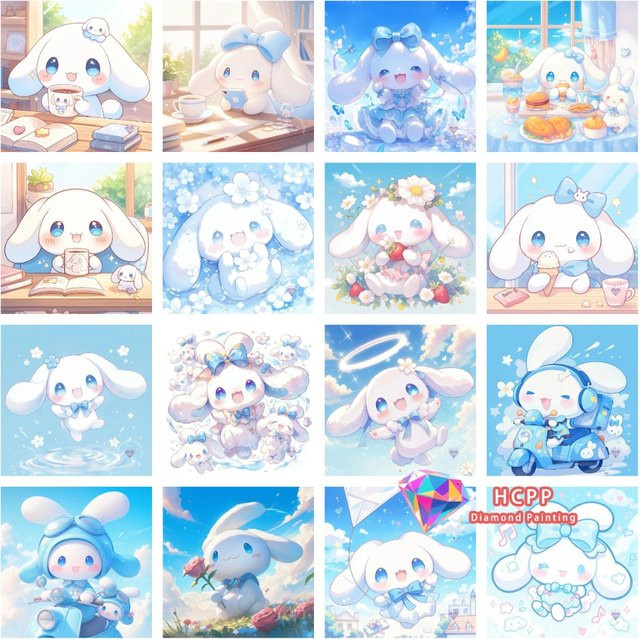 TOPTOY Cinnamoroll Diamant-Malerei-Set, Mosaik, bunt, rund - Bild 1