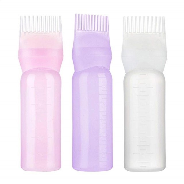 3-Farbige Salon-Haaröl-Applikatorflasche, Professionelle Färbekammflasche - Bild 1