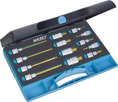 Hazet Steckschlüssel-Bit-Einsatz-Set 1/2 Zoll 986/13 mit 13 Teilen und Innen-Sechskant Profil 5 bis 10 mm - Bild 1