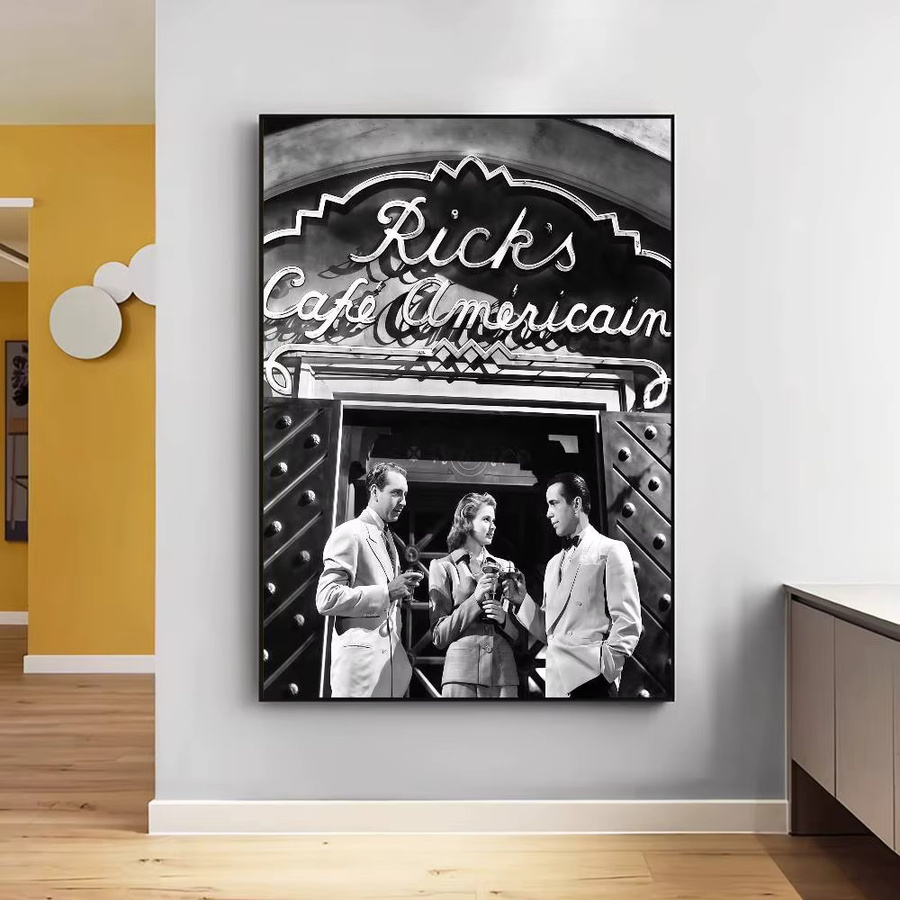 Moetch Casablanca Classics Vintage Poster Wandkunst aus weißem Kraftpapier, B/H: 15 x 15 cm - Bild 4