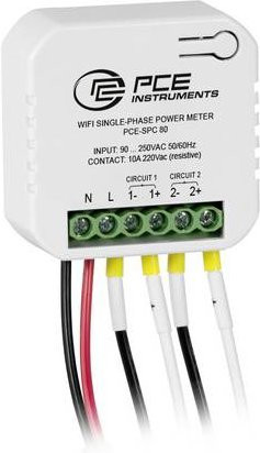 PCE Instruments PCE-SPC 80 Wechselstrom-Messgerät mit 2-Kanal-Messung und App-Steuerung in Weiß - Bild 1