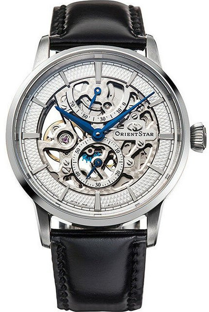 Orient Star Armbanduhr Classic Skeleton, Edelstahl, Handaufzug, 39 mm, Herren - Bild 1