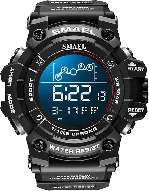 SMAEL Digitaluhr, Quarz, Kunststoffgehäuse, Blau, Schwarz, Unisex - Bild 1