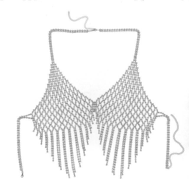 FashionFlair Körperkette, Silber, Kristall, Unisex - Bild 1