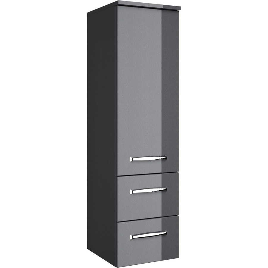 Pelipal Bad-Hängeschrank Trentino Anthrazit Hochglanz mit Soft-Close-Türen und Regalböden, Breite: 30 cm - Bild 2