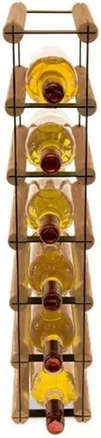 PROREGAL Vinotega Mod Modulares Weinregal aus massivem Kiefernholz, Braun geölt, H x B x T: 62,5 x 12,5 x 24,5 cm - Bild 1