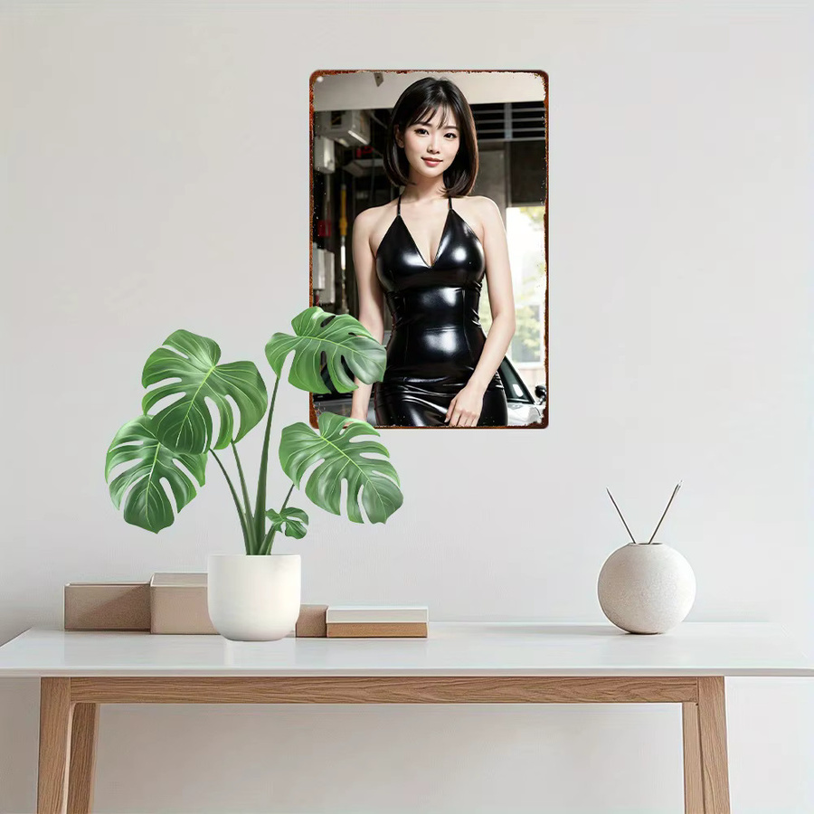 Anime Metallschild CIFBUY Wanddekoration aus Aluminium in Schwarz, B: 30,0 cm, H: 20,0 cm - Bild 4