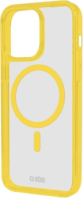 Apple iPhone 16 Pro Max Case mit farbigen Rändern in Gelb und Transparent, kompatibel mit MagSafe - Bild 1