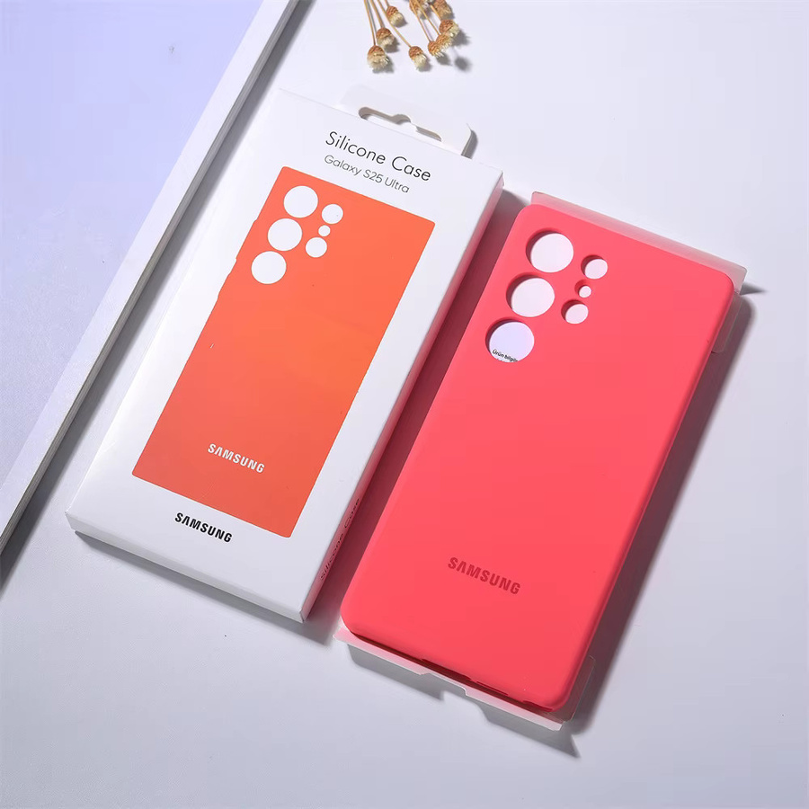 Samsung Galaxy S25 Ultra, S25 Plus und S25 Flüssigsilikon-Handyhülle in Schwarz, weiche und ultradünne stoßfeste Schutzhülle - Bild 1