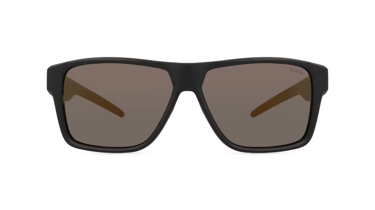 Bollé TEMPER Sonnenbrille, Vollrand, Quadratisch, Kunststoff, Unisex, Schwarz, Grau - Bild 1