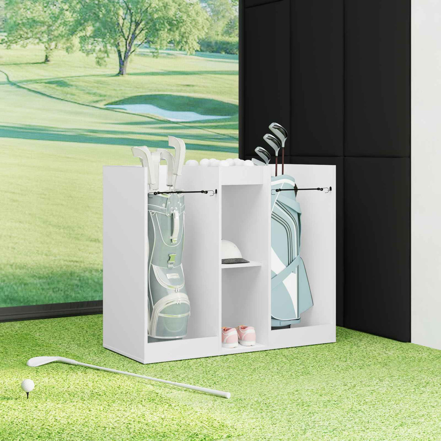 Golfschrank VD Home Furnishing aus Massivholz in Weiß, B/T/H: 102 x 45 x 85,5 cm - Bild 2