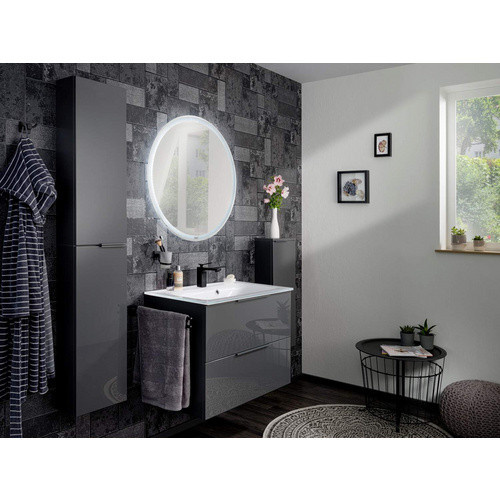 Fackelmann Waschtischunterschrank Luna Anthrazit mit 2 Schubladen B/H/T: 80 x 60,2 x 48,8 cm - Bild 2