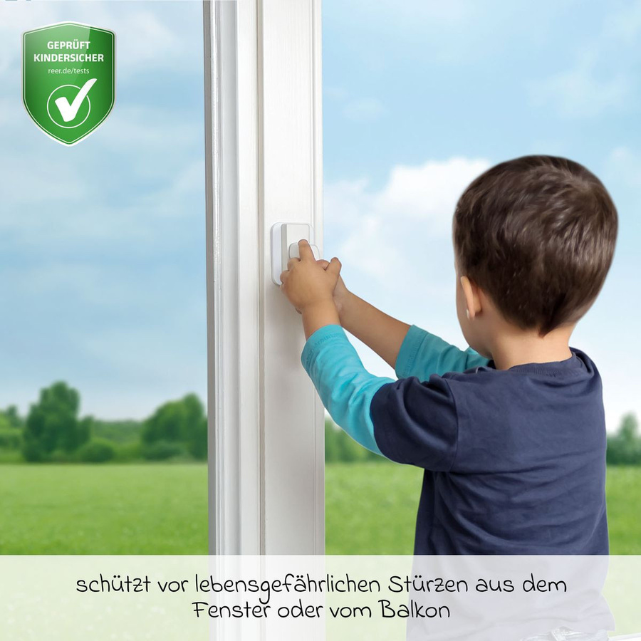 Reer WinLock Fenster- und Balkontürsicherung in Weiß - Bild 2