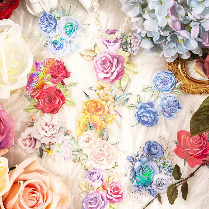 5 Stück Rose Promise PET-Aufkleber in Multicolour für deine DIY-Projekte - Bild 2