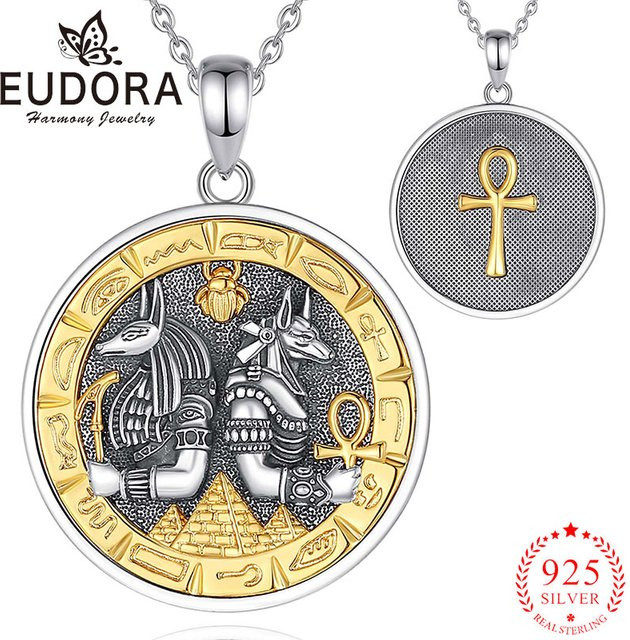 Eudora Halskette Anubis und Horus, 925 Silber, Unisex - Bild 1