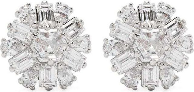 Swarovski Idyllia Logo Ohrringe, Silber, Kristall, Damen - Bild 1