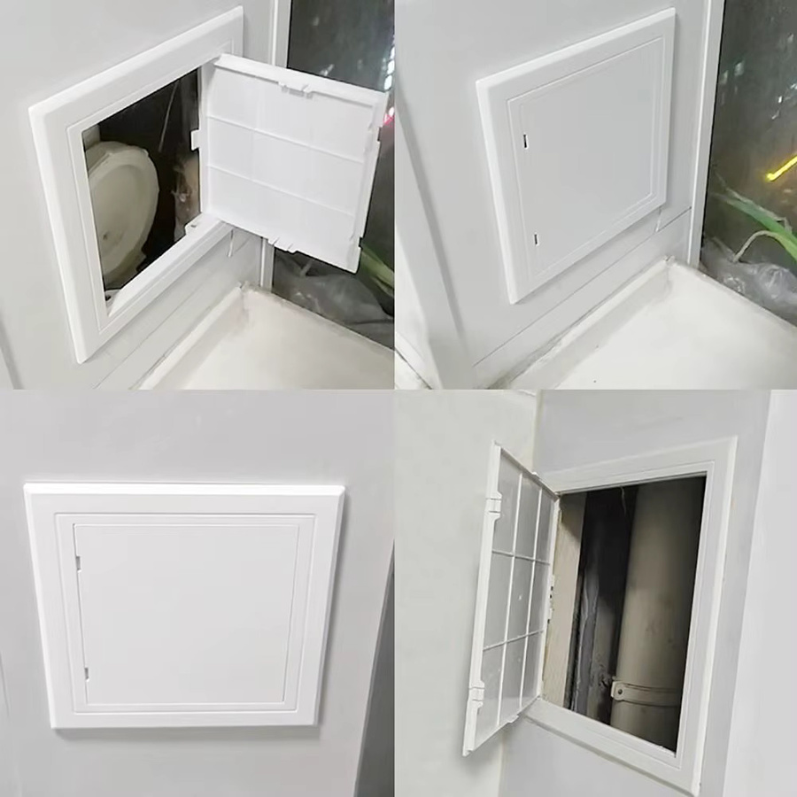 Mew Weiße Zugangspanel-Tür aus Kunststoff mit selbstklebender Öffnung und Abdeckplatte für Wand und Decke - Bild 3