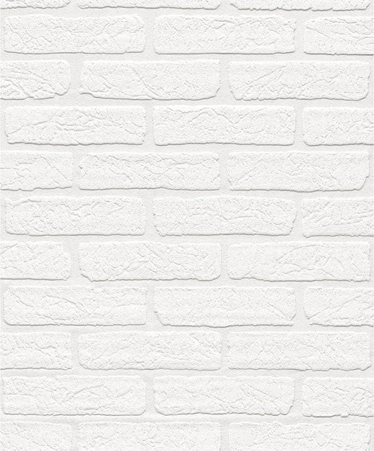 Rasch Vliestapete Wallton 150100 Steine Weiß, modern und geometrisch, abstreichbar, Breite: 0,53 m, Länge: 10,05 m - Bild 1