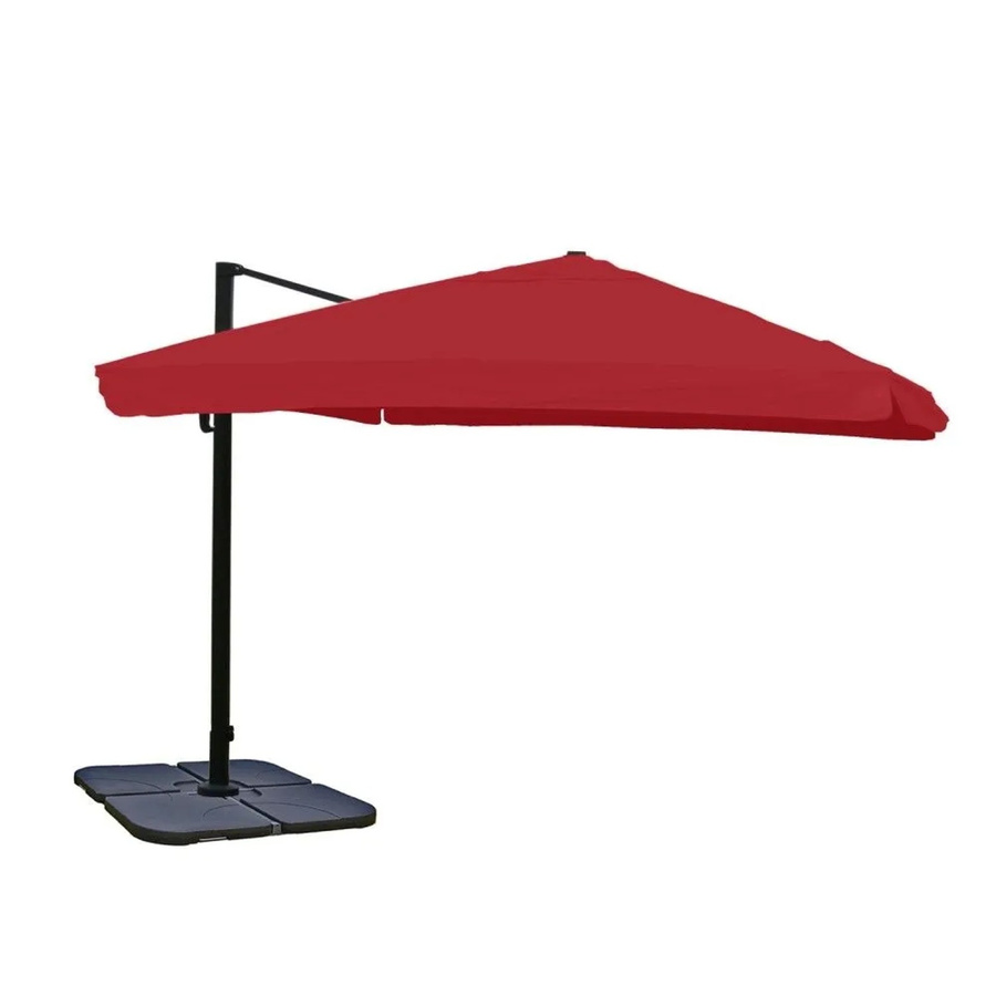 MCW Ampelschirm A96 mit Ständer, Farbe Bordeaux, Durchmesser: 4,24 m, Material: Polyester, Alu und Stahl - Bild 3