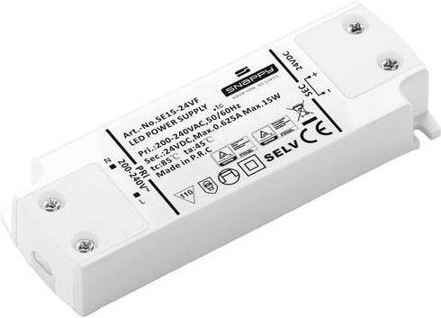Dehner Elektronik SE LED-Trafo 15-24VF 24VDC Konstantspannung 15W 0.625A LED-Treiber in Weiß - Bild 1