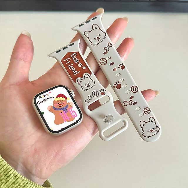 Uhrenarmband Silikon, Weiß, Unisex - Bild 1