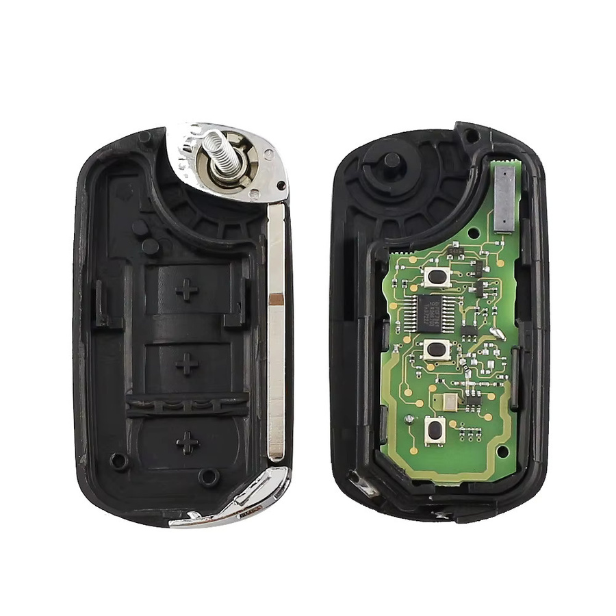 YIQIXIN Smart Remote Autoschlüssel für Land Rover Sport Discovery 3 LR3 2006-2009, 3 Tasten, 315/433 MHz, ID46 PCF7941 Chip, Uncut HU101 Klinge, Schwarz - Bild 4