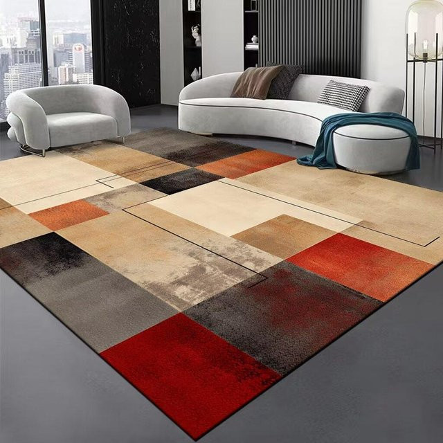 Karpetti Teppich in Nordischem Design mit abstraktem geometrischem Muster, rutschfest und waschbar, B/T: 100 x 200 cm, Mehrfarbig - Bild 1