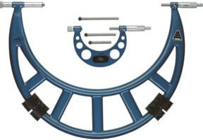 Helios-Preisser Bügelmessschraube mit auswertbarem Amboss in Blau, Messbereich 600-700 mm, Genauigkeit 0,01 mm - Bild 1