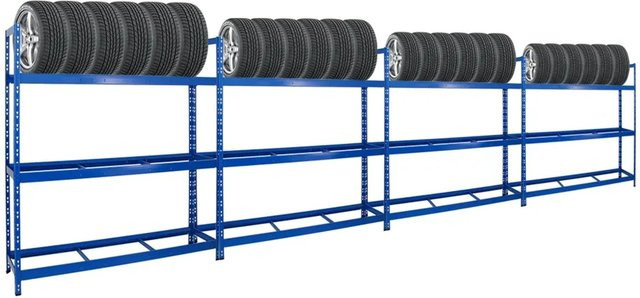 PROREGAL Tiger XL Reifenregal Set aus 4 Einheiten, Blau, H x B x T: 200 x 180 x 45 cm - Bild 1