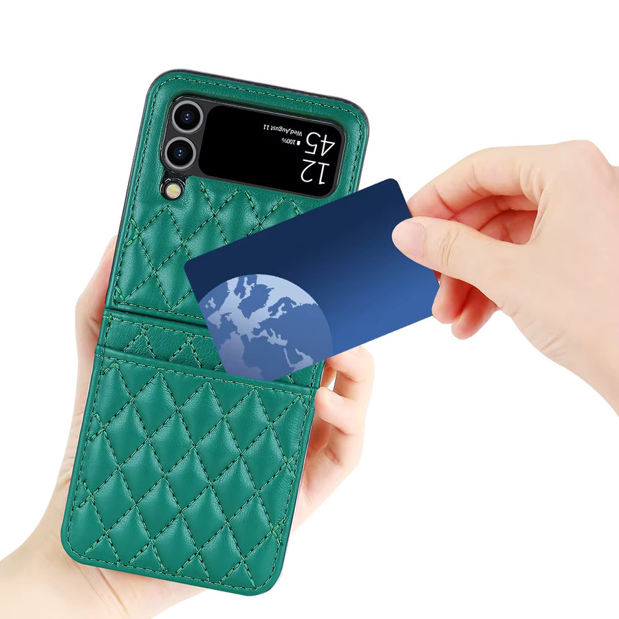 VIETAO Premium PU-Leder Handyhülle für Samsung Galaxy Z Flip 8, 7, 6, 5, 4 mit Handgelenkschlaufe und Kartenfach - Bild 3