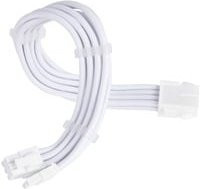 SilverStone Netzteil-Verlängerungskabel SST-PP07E-PCI8W-V2 PCIe 8pin (6+2) in Weiß - Bild 1