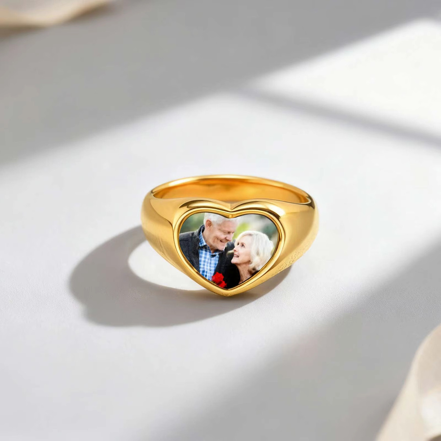 Myfresty Siegelring, Edelstahl, Gold, Damen - Bild 2