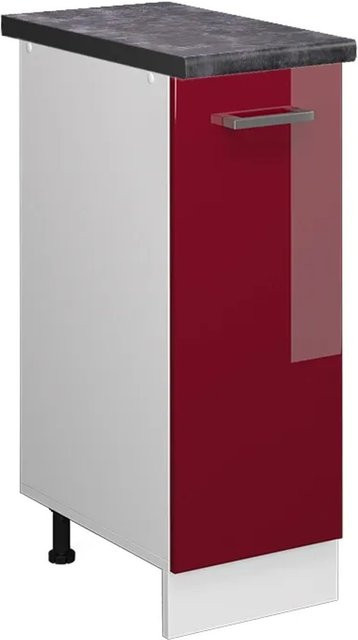 Vicco Apothekerschrank R-Line Küchenschrank Hochglanz Bordeaux/Weiß/Anthrazit B: 30 cm, H: 81,6 cm, T: 60 cm - Bild 1