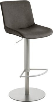Mayer Sitzmöbel Barhocker 1387 höhenverstellbar aus Kunstleder in Braun und Grau, Breite: 41 cm - Bild 1