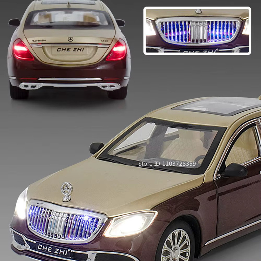 MAKEDA S600 62S Automodell, Maßstab 1:24, Metalldruckguss, mit Licht und Sound - Bild 3
