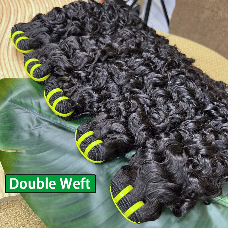 DEENTOSHAIR Echthaar-Extensions, Burmesisches Lockiges Echthaar, Damen, Farbe 1B - Bild 4