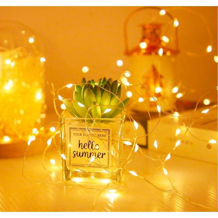 Yongkomo LED Lichterkette String warmweiß für Weihnachtsbaum, Hochzeit und Party, 5m Länge mit 50 LEDs - Bild 4
