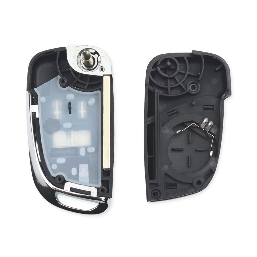 KEYYOU Klappschlüssel Gehäuse für Chevrolet Cruze Aveo Malibu Epica Lova, Schwarz - Bild 2