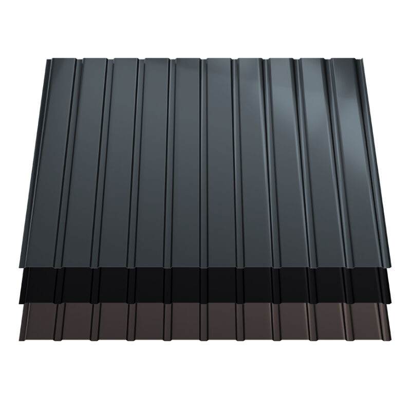 Trapezblech T7 Wand aus Stahl von Blachotrapez GmbH in Schwarz, Materialstärke 0,50 mm - Bild 1
