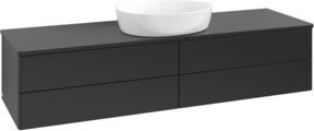 V&B Waschtischunterschrank Antao ohne Frontstruktur in Blau Lack, B/T: 160 x 50 cm - Bild 1
