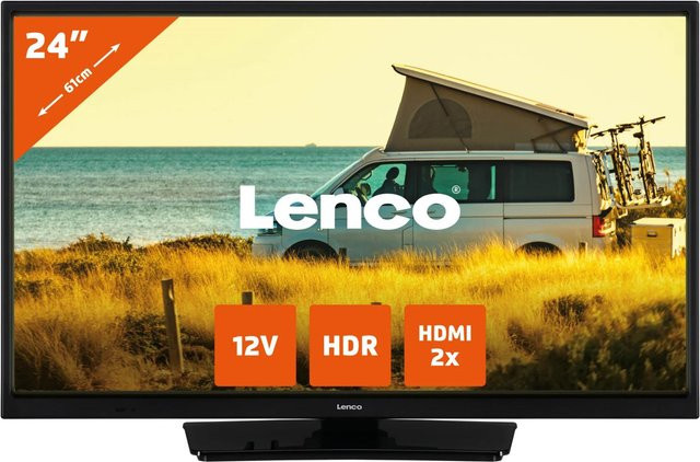 Lenco LED-2423BK LCD-TV mit LED-Technik in Schwarz, 60 cm (24 Zoll), HD Ready, DVB-T2/DVB-C/DVB-S2, HDMI und USB - Bild 1