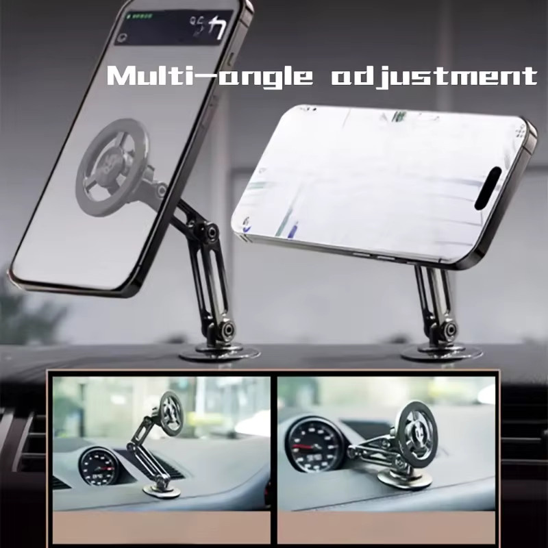 Universelle magnetische Autotelefonhalterung in Schwarz mit drehbarem Design aus wasserdichtem PC-Material für alle Smartphones - Bild 3