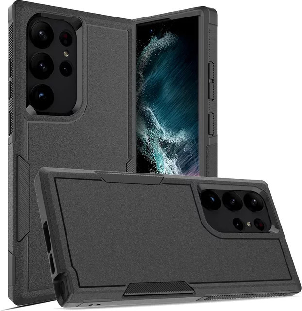 Robuste und stoßfeste Handyhülle von OTT-BOX für Samsung Galaxy S26 Ultra S25 Ultra S24 Plus S23 FE S22 in Schwarz oder Rot - Bild 1