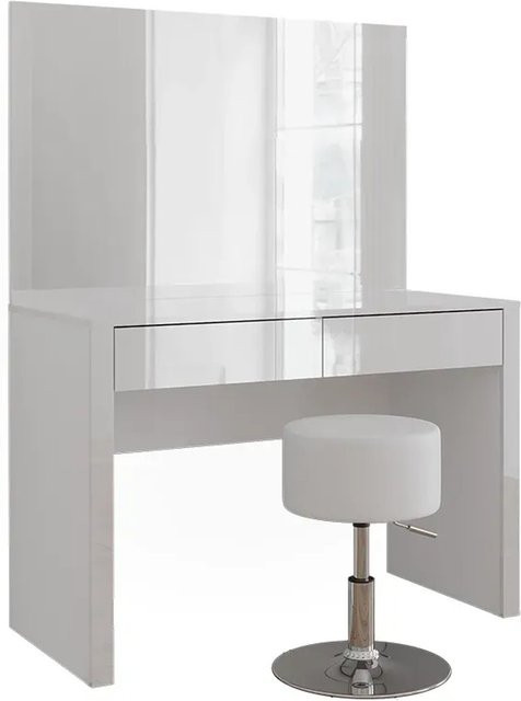 Vicco Schminktisch Annabelle in Weiß Hochglanz mit Spiegel und Hocker, Breite: 110 cm - Bild 1