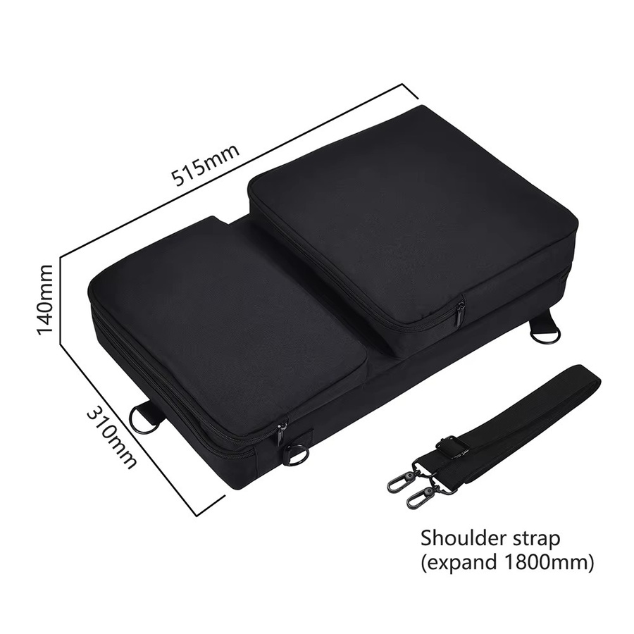 APWIKOGER Tragbare DJ-Plattenspieler-Schutzhülle mit Schultergurt und Reisetasche für Pioneer DDJ-400 DDJ-FLX4, Schwarz - Bild 6