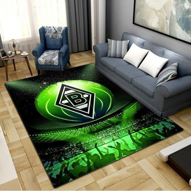 Borussia Mönchengladbach Teppich in Grün, modern und rutschfest, B/T: 120 x 160 cm - Bild 1